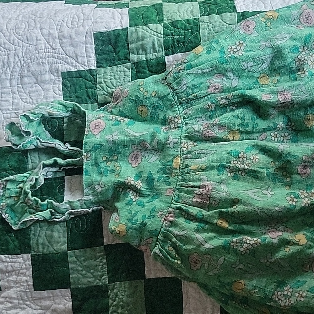 COPY - Green floral 3t dress